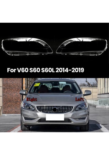 Volvo V60 S60 S60L 2014-2019 Şeffaf Abajur Far Maskesi Kapak Far Kabuğu Lens (Yurt Dışından) modelleri