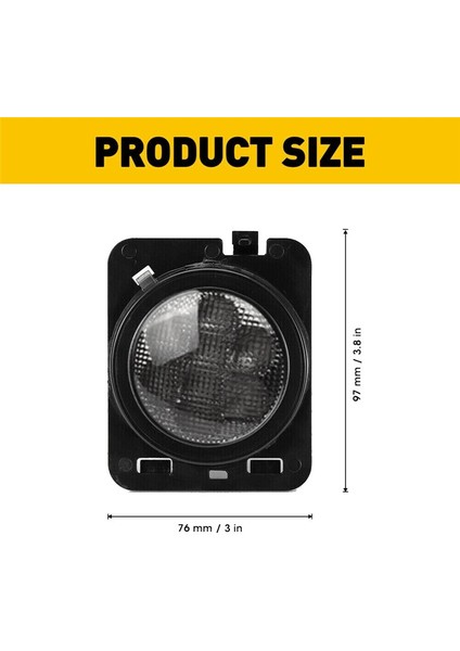 LED Turn Sinyal Tekerlek Başlığı Işık Ön Tampon Foğuk Jeep Wrangler Için Fender Yan Işık (Yurt Dışından) modelleri