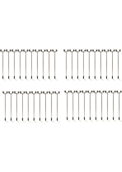 40PCS 2led Street Lambası 1 100 Ho Ölçekli Sokak Işık Manzarası Model Model 2 Için Mini Lampost (Yurt Dışından)