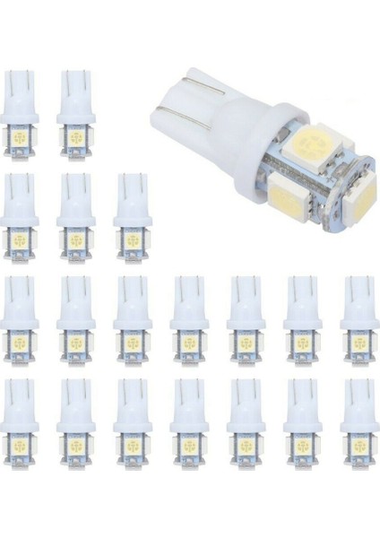 20PCS Süper Beyaz T10 5-Smd 5050 LED Ampuller W5W 2825 158 192 168 194 (Yurt Dışından)
