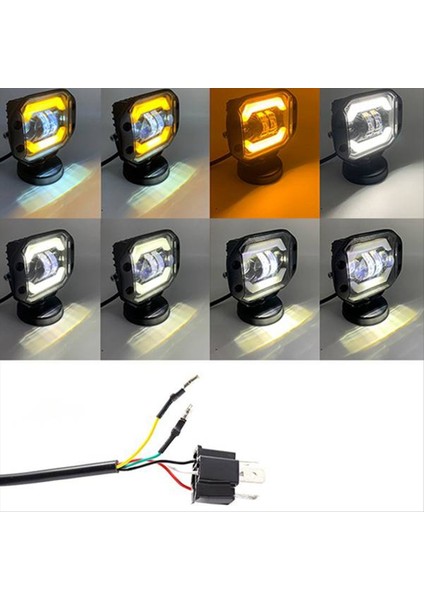 2pcs 5 Inç Araba LED Iş Işıkları Angel Gözler Kare Spotlar Ön Tampon Örgü Sis Işıkları Jeep Wranglers (Yurt Dışından) fırsatları