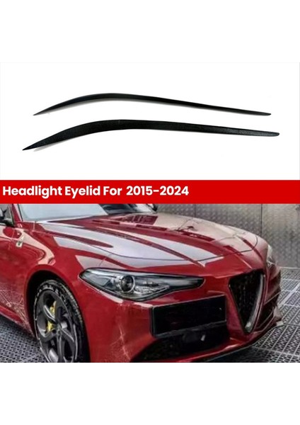 Alfa Için Romeo Giulia 2015-2024 Parlak Siyah Araba Far Göz Kapağı Kaş Trim (Yurt Dışından) indirimleri