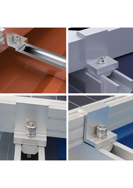 Güneş Paneli Montaj Braket Fotovoltaik Panel Raylı Güneş Paneli Montaj Modülü Trapezoidal Çatı Için Orta (Yurt Dışından) fırsatları