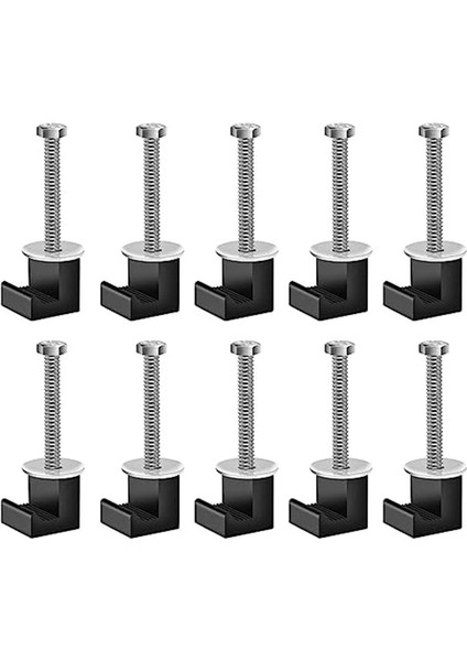 10 Paket Yok Matkap Yok Evrensel Kamyon Araç Kutusu Montaj Kiti Alüminyum Alaşım Araç Kutusu Kablosu Kravat J Hook&#39 U Sağlam Bir Şekilde Köprüler (Yurt Dışından)