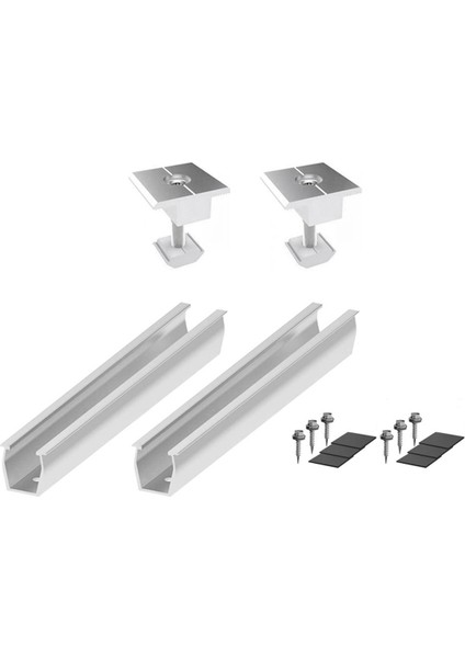 Güneş Paneli Montaj Braket Raylar Kelepçe Sabitleme Modülü Montaj Pv Güneş Güç Seyizleri Trapezoidal Çatı 35MM (Yurt Dışından)