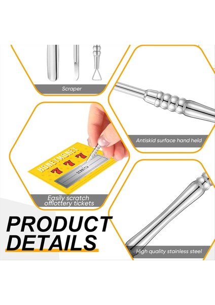 3 Pcs Metal Piyango Bilet Scratcher Saklama Kutusu Piyango Bilet Halkaç Aracı Yetişkinler Için Piyango Bilet Sahipleri (Yurt Dışından) fiyatları