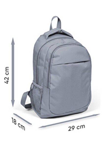 23420 USB Bağlantılı Okul Çantası 2 Bölmeli Süngerli Sırt Paneli