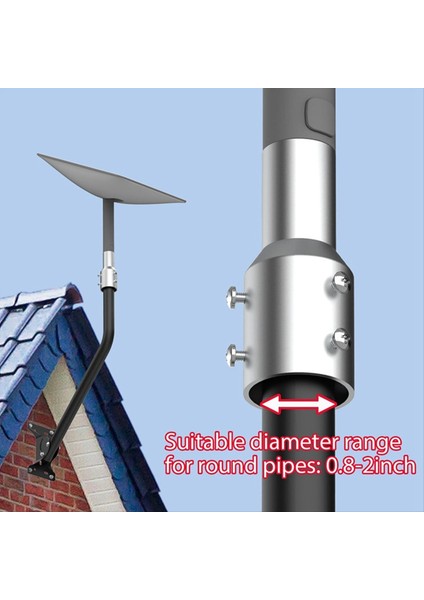 Starlink Borusu Adaptörü Montajı Için Starlink V2 Tabağı Için Mast Reducer Eklemi 2 0 Inç Boru Adaptörü Tv Direği Için (Yurt Dışından) indirimleri