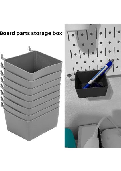 8 Adet Pegboard Kutuları Kit Pegboard Parçaları Depolama Pegboard Aksesuarları Donanım Düzenlemek Için Çalışma Tezgahı Kutuları (Gri) (Yurt Dışından) fiyatları