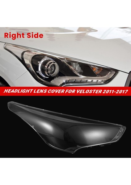 Sol Yan Araba Far Lens Kapağı Kafa Hafif Lamba Gölge Kabuk Cam Kapağı Hyundai Veloster 2011-2017 Için (Yurt Dışından) modelleri