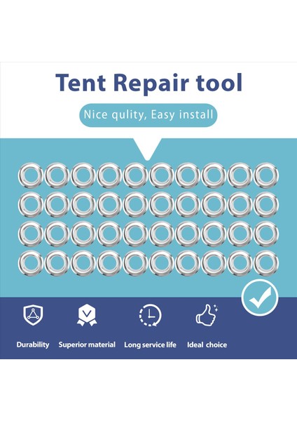 100PCS Yumruk Gromlar ve Branda Tente Çadır Muşamba Onarım Kiti Deliği Sel (Yurt Dışından) indirimleri