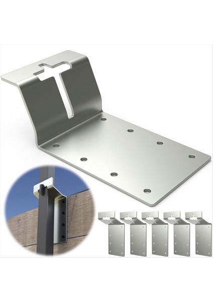 6 Paket T-Post Bracket 3inch (Dikey) T Post Montaj Braketi Montaj T Işaretleri Için Braket Kontrplak Kurulum (Yurt Dışından) modelleri