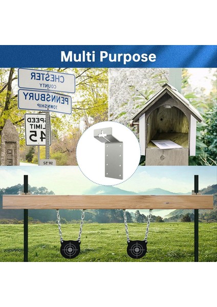 6 Paket T-Post Bracket 3inch (Dikey) T Post Montaj Braketi Montaj T Işaretleri Için Braket Kontrplak Kurulum (Yurt Dışından) indirimleri