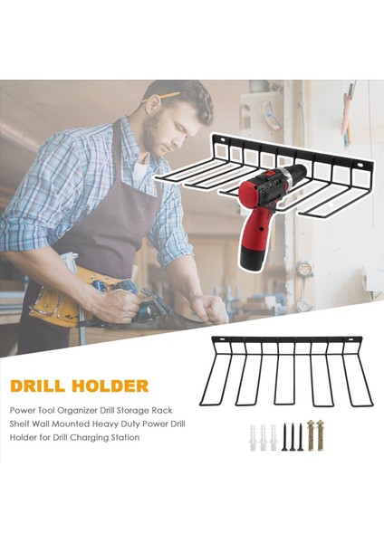 Elektrik Aleti Organizatör Matkap Depolama Rafı Raf Duvarı Montajlı Ağır Hizmet Güç Matkap Tutucu Matkap Şarj Istasyonu (Yurt Dışından) fırsatları