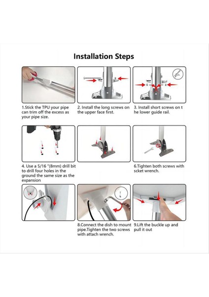 Starlink Için 1set Gen3 Çatı Duvarı Montaj Duvar Takılı Bağlantı Çubuk Montajı Çatı Adaptör Tutucu Metaller Konektörü (B) (Yurt Dışından) indirimleri