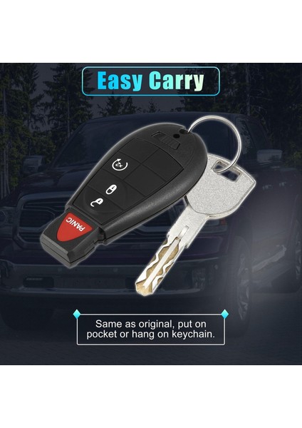 Dodge Ram Için Araba Anahtarı Fob 1500 2013-2021 2500 3500 4500 5500 2013-2018 Anahtarsız Giriş Uzaktan Kontrol GQ4-53T 4 Düğme (Yurt Dışından) modelleri