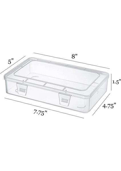 12 Paketli Şeffaf Plastik Saklama Kapları 8 x 5 x 1 75 Inç Boş Menteşeli Kutu Istiflenebilir Organizatör (Yurt Dışından) modelleri