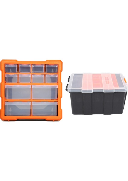 F-156D Taşınabilir Plastik Takım Parçaları Kutusu Bavul Elektrikçi Araç Kutusu ve Çekmecesi Pp+Ps Parçalar Saklama Kutusu (Yurt Dışından)