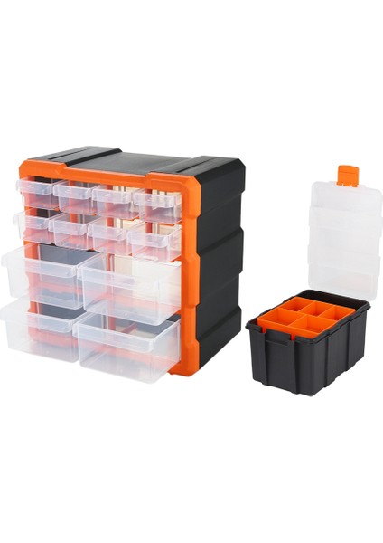 F-156D Taşınabilir Plastik Takım Parçaları Kutusu Bavul Elektrikçi Araç Kutusu ve Çekmecesi Pp+Ps Parçalar Saklama Kutusu (Yurt Dışından) fiyatları