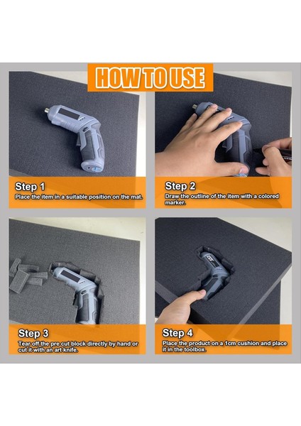 Köpük Astar - 2 Boyutlar Çekme ve Çekme Köpük Tepeli Pad Takım Kutusu Çekmeci ve Depolama Minyatür Modelleri (Yurt Dışından) indirimleri