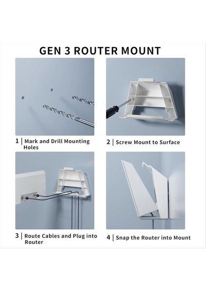 Starlink V3 Mount Için Starlink Gen 3 Yönlendirici ve Gen 3 Güç Kaynağı Montaj Kiti (Yurt Dışından) fiyatları