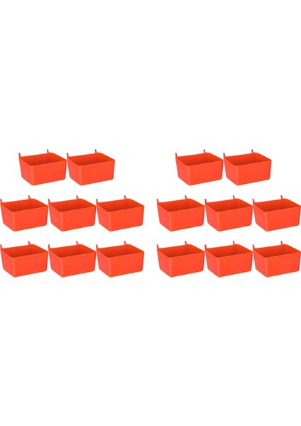 16 Adet Pegboard Kutuları Kit Pegboard Parçaları Depolama Pegboard Aksesuarları Donanım Düzenlemek Için Çalışma Tezgahı Kutuları (Kırmızı) (Yurt Dışından)