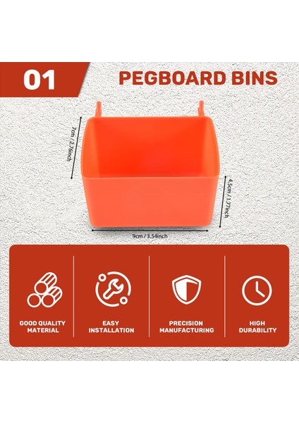 8 Adet Pegboard Kutuları Kit Pegboard Parçaları Depolama Pegboard Aksesuarları Donanım Düzenlemek Için Iş Tezgahı Kutuları (Kırmızı) (Yurt Dışından) fırsatları