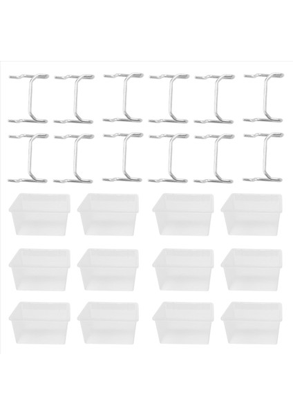 12 Adet Pegboard Plastik Kutular Kit - Kancalı Pegboard Kutuları - Pegboard Aksesuarları Çalışma Tezgahı Kutuları Peg Tahtaya Uyuyor (Yurt Dışından) fırsatları