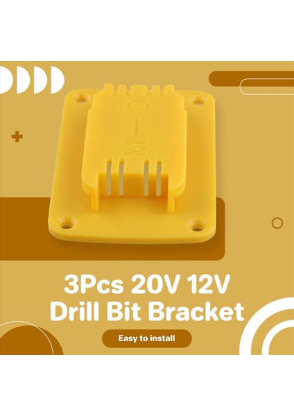 3 Paket Alet Dewalt 20V 12V Matkap M18 Alet Tutucu Askı Için Uyum (Sarı Lot 3) (Yurt Dışından) fırsatları