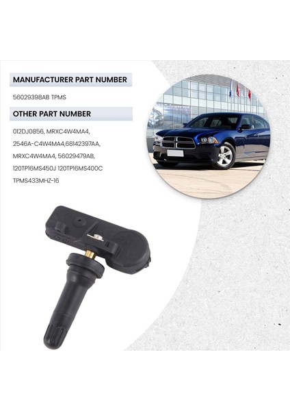 56029398AB Lastik Basıncı Tpms Sensörü 433MHZ Jeep Chrysler Dodge Ram 1 Adet (Yurt Dışından) fiyatları