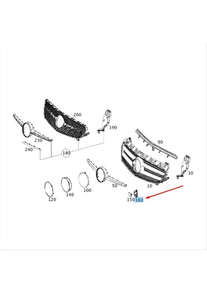 Mercedes-Benz Için A W176 Ön Radar Sensörü Mount A2468880014 Uyarlanabilir Kruvaziyer Kontrol Probu Braketi 2468880014 (Yurt Dışından) fırsatları