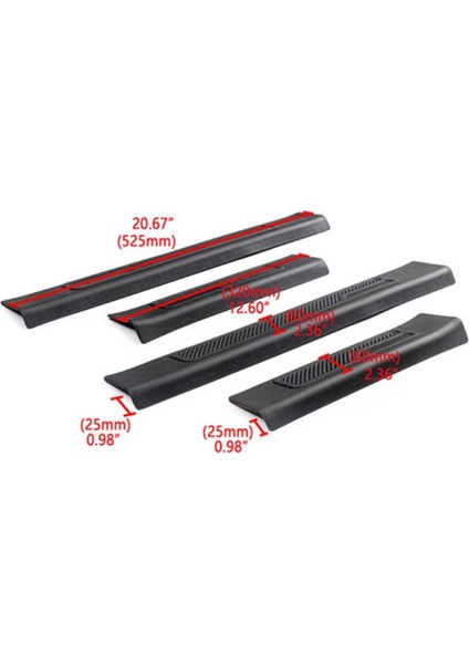 Kapı Sill Scuff Plakası Pedalı Giriş Koruma Koruyucu Çıkartmalar Ford Bronco Için Trim Araba Stili 2021 2022 2023 4pcs (Yurt Dışından) fiyatları