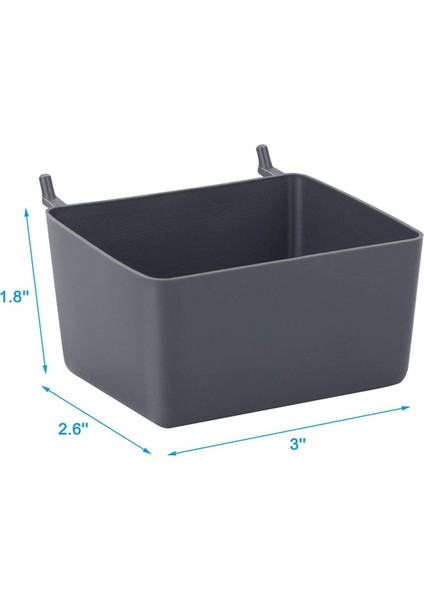 16PCS Pegboard Kutuları Kit Pegboard Parçaları Depolama Pegboard Aksesuarları Çalışma Tezgahı Kutuları - 8pcs Gri ve 8pcs Kırmızı (Yurt Dışından) modelleri