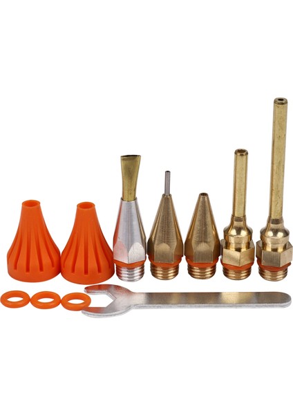 11 Adet Tutkal Bakır Nozul Küçük Delikli Uzun Kısa Büyük Çaplı Sıcak Eriyik Tutkal Aksesuarları (Yurt Dışından)