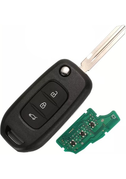 Araba 3 Düğmeleri Katlama Uzaktan Kumanda Anahtarı PCF7961M 4A Chıp 433MHZ Tuş NSN14 Renault Megane 3 Için Anahtar Bıçağı (Yurt Dışından)