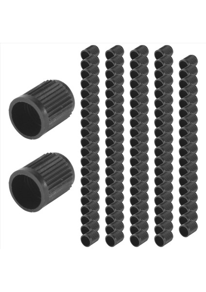 100 - Siyah Plastik Yedek Valf Kapakları Seti Arabalar Kamyonlar Motosikletler Atv Schrader Lastik Kapakları (Yurt Dışından)