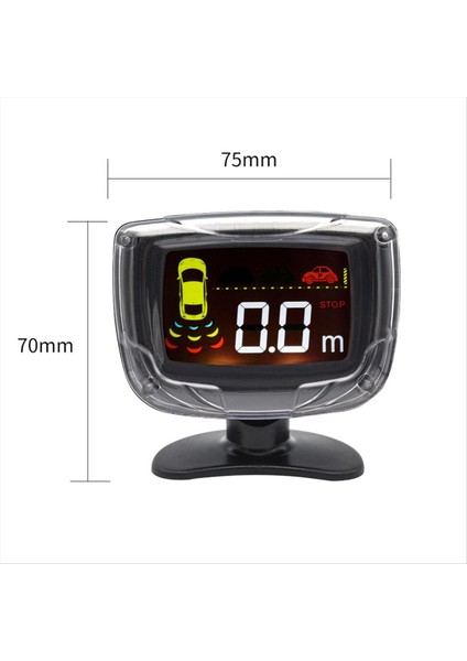 Kablosuz Park Sensörü Kiti LCD Ekran 4 Radar Probları 65DB Buzzer Uyarısı Ters Park Izleme Dedektörü Sistemi (Yurt Dışından) fırsatları