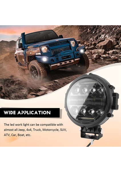 Yuvarlak LED Iş Işığı 60W Taşkın Noktası Combo Işın LED Işık Gündüz Kamyon Suv Için Yol Sürüş Işıkları (Yurt Dışından) modelleri