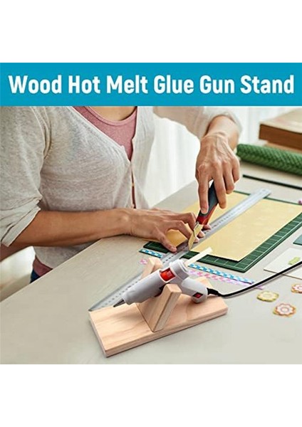 Sıcak Tutkal Tabancası Tutucu Ahşap Sıcak Eriyik Yapıştırıcı Tabancası Standı Sıcak Eriyik Yapıştırıcı Taban Tabanı Zanaat Odası Organizatörü (Yurt Dışından) modelleri