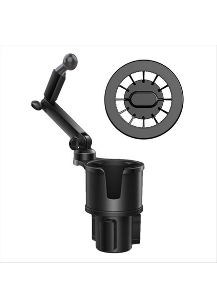 Telefon Montajı ile Araba Fincan Tutucu 360 Derece Rotasyon Manyetik Cep Telefonu Standı Içecek Bardak Tutucu Adaptör Telefon Standı (Yurt Dışından)