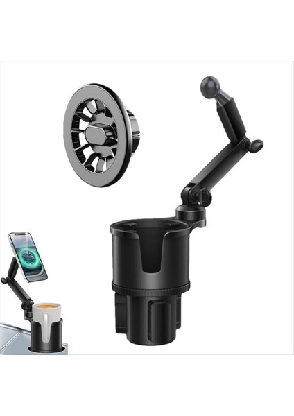 Telefon Montajı ile Araba Fincan Tutucu 360 Derece Rotasyon Manyetik Cep Telefonu Standı Içecek Bardak Tutucu Adaptör Telefon Standı (Yurt Dışından) fırsatları
