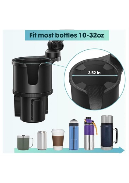 Telefon Montajı ile Araba Fincan Tutucu 360 Derece Rotasyon Manyetik Cep Telefonu Standı Içecek Bardak Tutucu Adaptör Telefon Standı (Yurt Dışından) indirimleri
