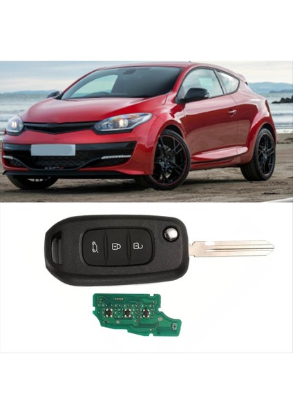 Araba 3 Düğmeleri Katlama Uzaktan Kumanda Anahtarı PCF7961M 4A Chıp 433MHZ Tuş NSN14 Renault Megane 3 Için Anahtar Bıçağı (Yurt Dışından) fırsatları