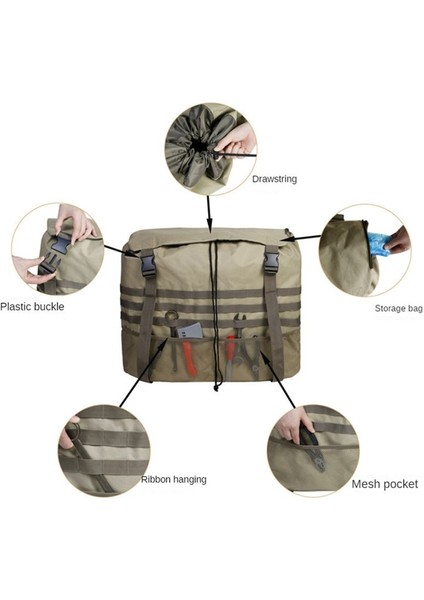 Büyük Kapasiteli Yedek Lastik Depolama Çantası Wrangler Için Universal Jk Jku Jl Jlu Açık Off-Road Recovery Dişleri Için Siyah (Yurt Dışından)