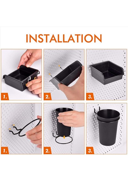 Pegboard Kutuları Kancalar ve Döngüler ile Peg Tahta Bardakları 24 Paket Çiftlik Organizatör Aksesuar Araçlar Depolama Sistem Kiti Düzenleme Sistemi Kiti (Yurt Dışından) fırsatları