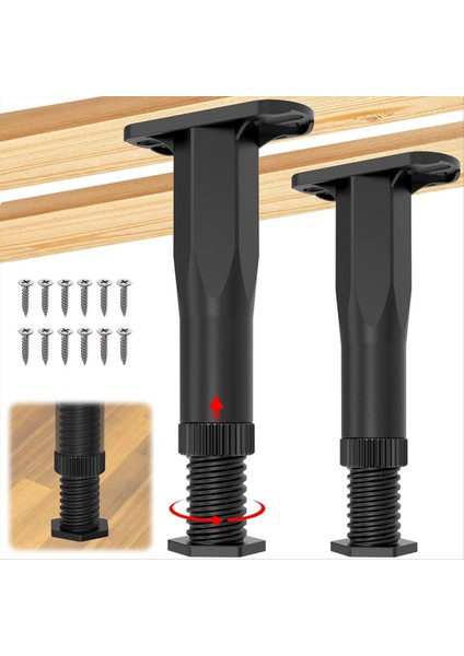 4pcs Ayarlanabilir Yatak Çerçeve Destek Bacakları (8 3IN-144 5in) Çerçeve Merkezi Yavru Destek Bacağı Çerçeve/çubuk/sandalye/masa (Yurt Dışından) fiyatları