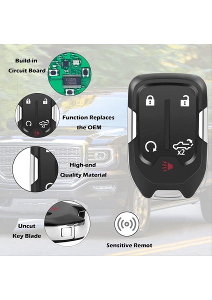 Anahtarsız Giriş Gmc Sierra Chevrolet Silverado Için Anahtar Fob 1500 2500 3500 2019-2023 HYQ1ES 13522904 (Yurt Dışından) modelleri