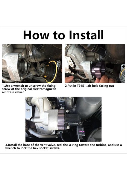 Araba Tfsı Blow Off Valf Base T9451 Blow Off Valf Vta Dv ve Vw Audi 2 0t Araç Modifiye Parçaları (Yurt Dışından)