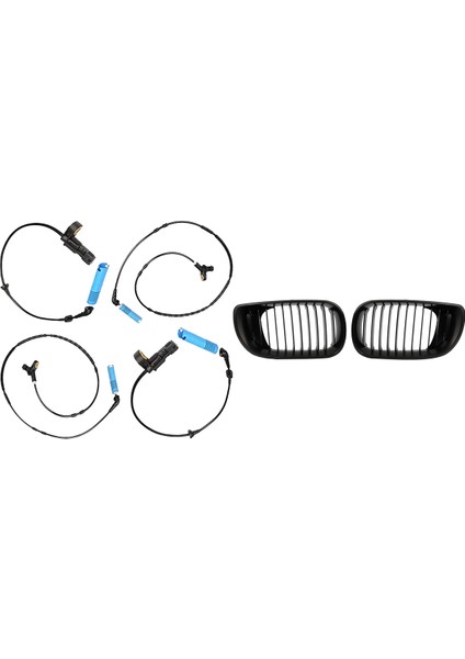 4 Adet Araba Tekerlek Hız Sensörü ve 2 Adet Ön Tampon Böbrek Spor Izgarası (Yurt Dışından)