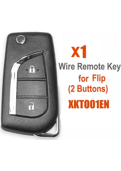 Xhorse Için XKTO01EN Universal Wire Uzaktan Tuş Fob 2 Düğmeleri Vvdı Anahtar Aracı Için Toyota Türü Için (Yurt Dışından) fiyatları